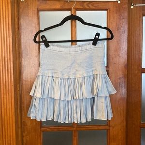 Sky Blue Ruffled Skirt
